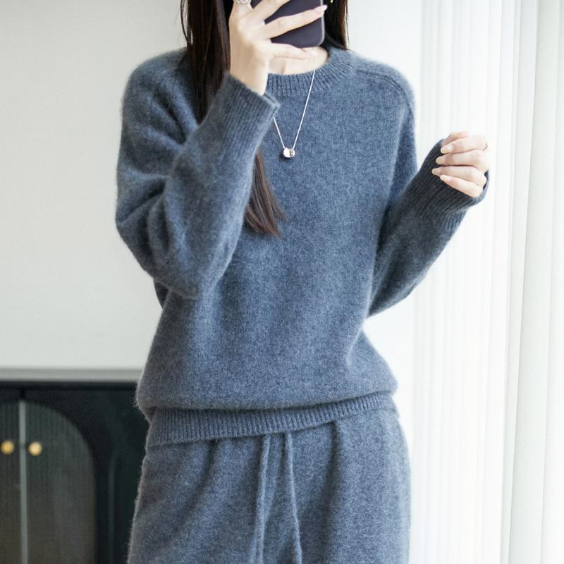 Women Sweater 100% Wool MODERN NEW SAGA O-neck Knit Pullover Thick Winter Jumpers Female Knit Tops