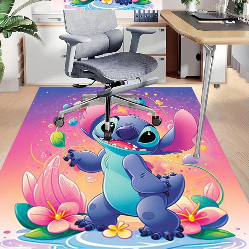 Stitch'S Magical Garden Carpet For Playroom Bedroom Living Room Sofa Home Decorkids Game Area Rug Nonslip Floor Mat