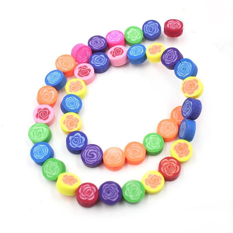 Soft Pottery Beads Beaded Handmade Materials Diy Jewelry Accessories Mobile Phone Chain Bead Separation Mixed Color Soft Pottery Loose Beads