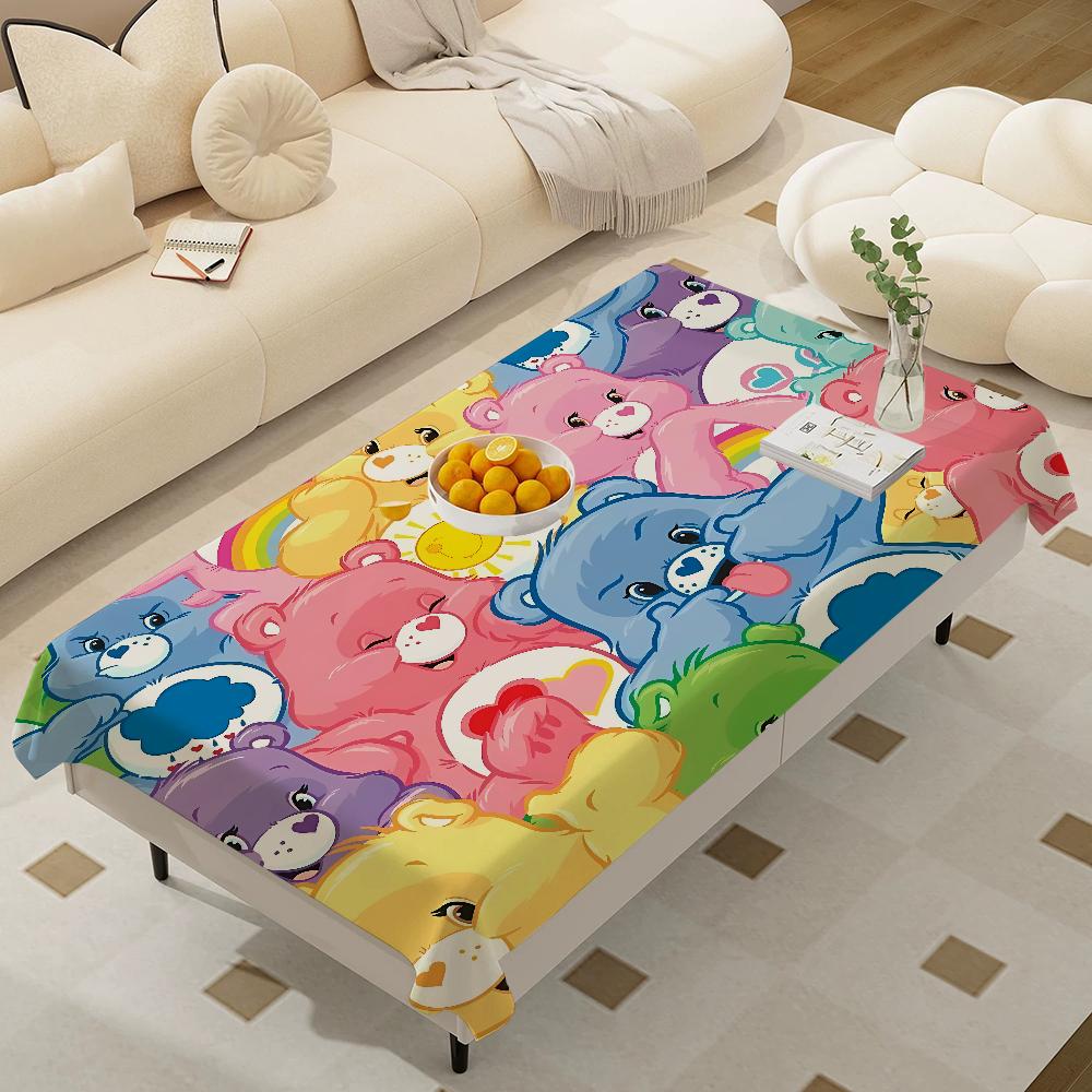 C-Care-B-Bears Tovaglia Rettangolare Decorazione Tavola Riutilizzabile Impermeabile Tessuto per Tavolo da Cucina e Sala da Pranzo Decorazione Festa Festiva