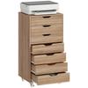 Rolling Desk Cabinet Office Storage Furniture With 7 Drawers Document Organizer For A4 Or Letter Size