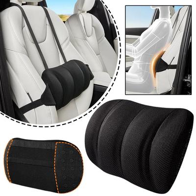 New Car Seat Cushion Ergonomic Waist Pillow Memory Support Lumbar Travel Foam Driver Comfort Support Pad Backrest Back E0L4
