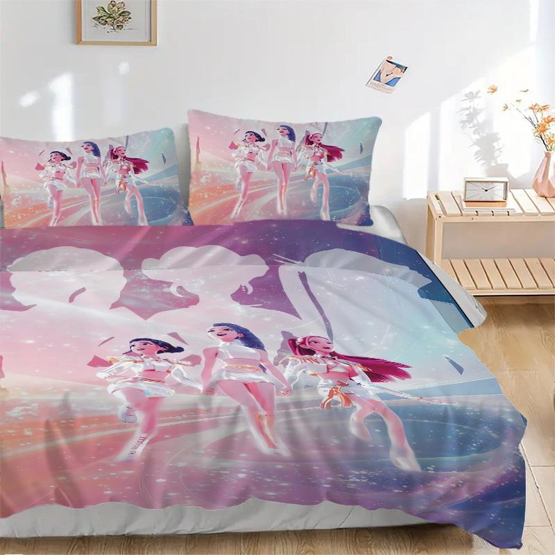 

Galactic Harmony: A Cosmic Dance Ensemble Bedding Set Comforter Cover Gift for Bedroom,Includes 1 Cover and 2 Pillowcases, No InsertB649 135x200cm