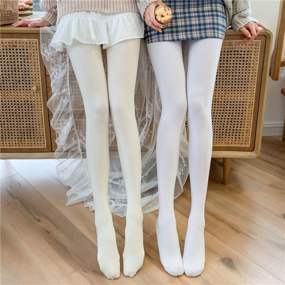 Anti-hook White Stockings Uniform Size Ballet Dance Tights White Pantyhose  Anime Cosplay