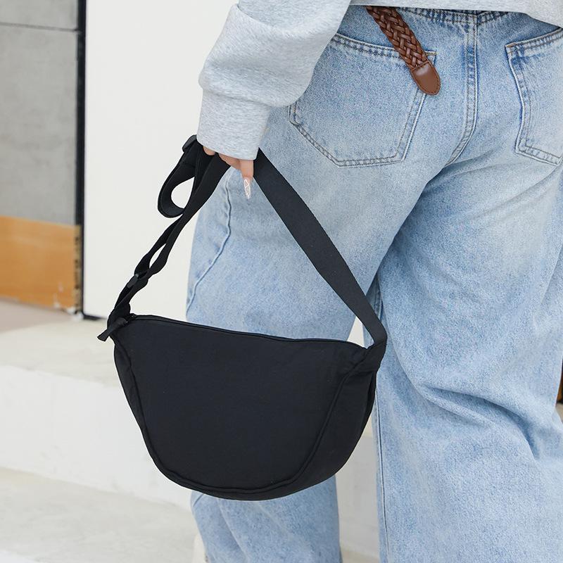 Women's Lightweight Nylon Dumpling Crossbody Bag - Trendy Japanese Style Shoulder Bag