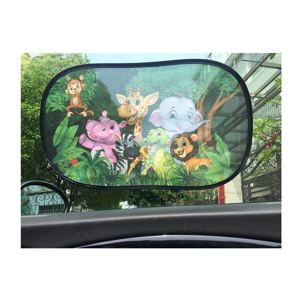 Cartoon Print Sunscreen Heat Insulation Car Sun Shade
