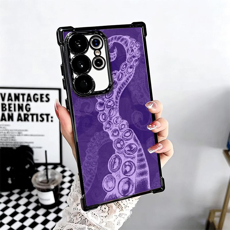 Octopus Tentacle Art Soft Phone Case For Samsung Galaxy S26 Ultra S25 Edge S24 FE S23 Plus S22 S21 + S20 Plating Anti-Fall Funda
