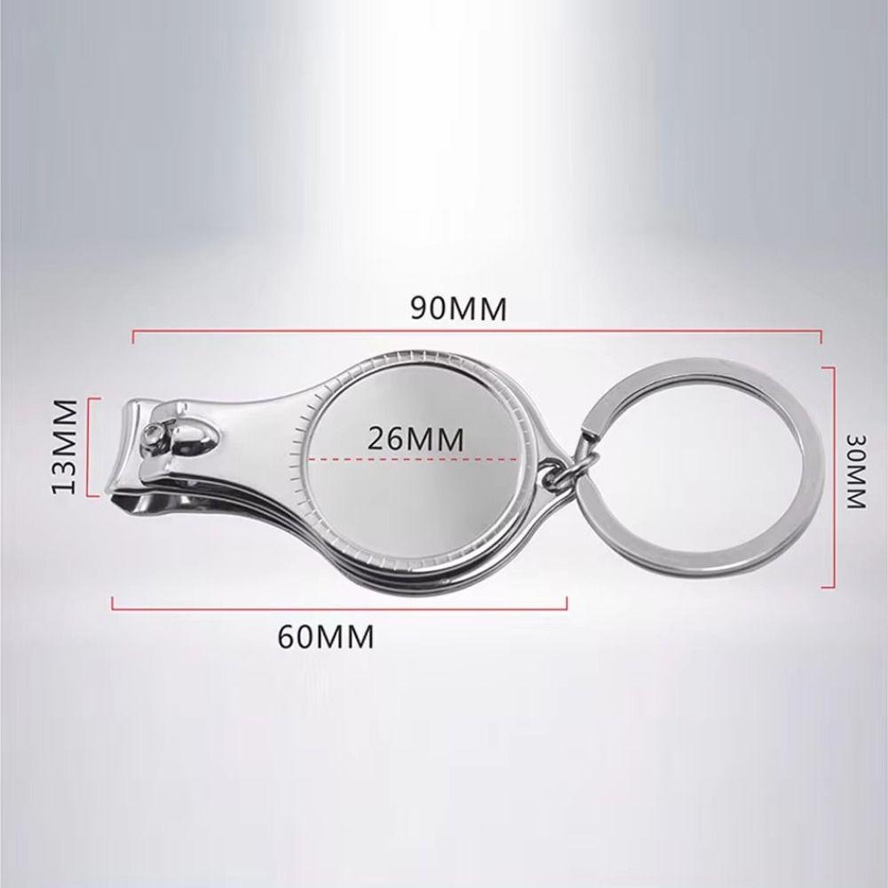 Multifunctional Nail Clippers Keychain Toenail Pedicure Nail Cutter Bottle Opener Best Gift