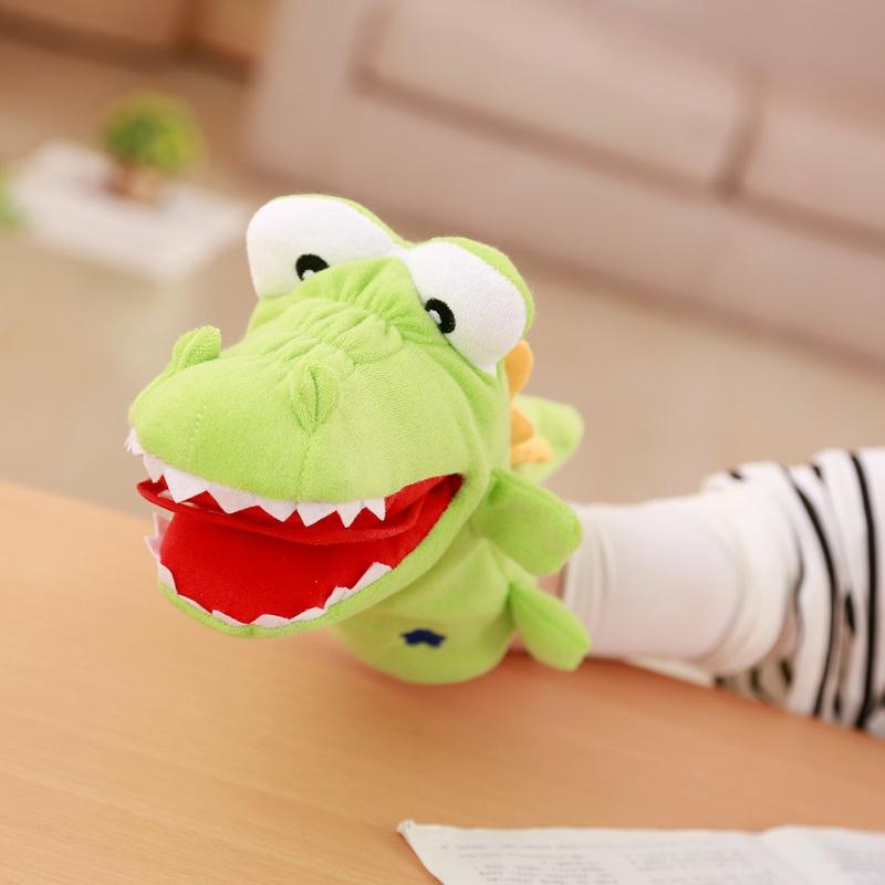 Frog Shark Plush Hand Puppet  Dolls Plush Hand Doll Early Education Learning Toys Children Marionetes Puppets for telling story