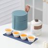 Suet Jade White Porcelain Lingxue Travel Tea Set Car Express Cup Kung Fu Tea Set To Give Business Gifts