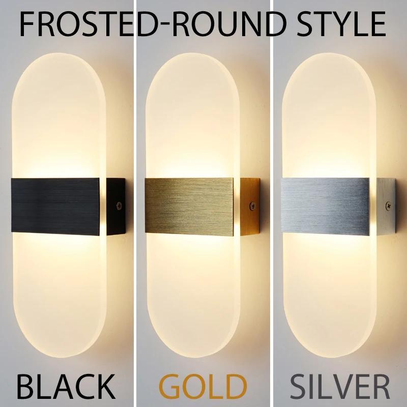 

Indoor ACRYLIC Wall Lamp 6w Modern LED Wall Lamp Nordic Science Lamp Balcony Aisle Bedside Lamp For Home Decoration AC85-265V Cold White 6500K