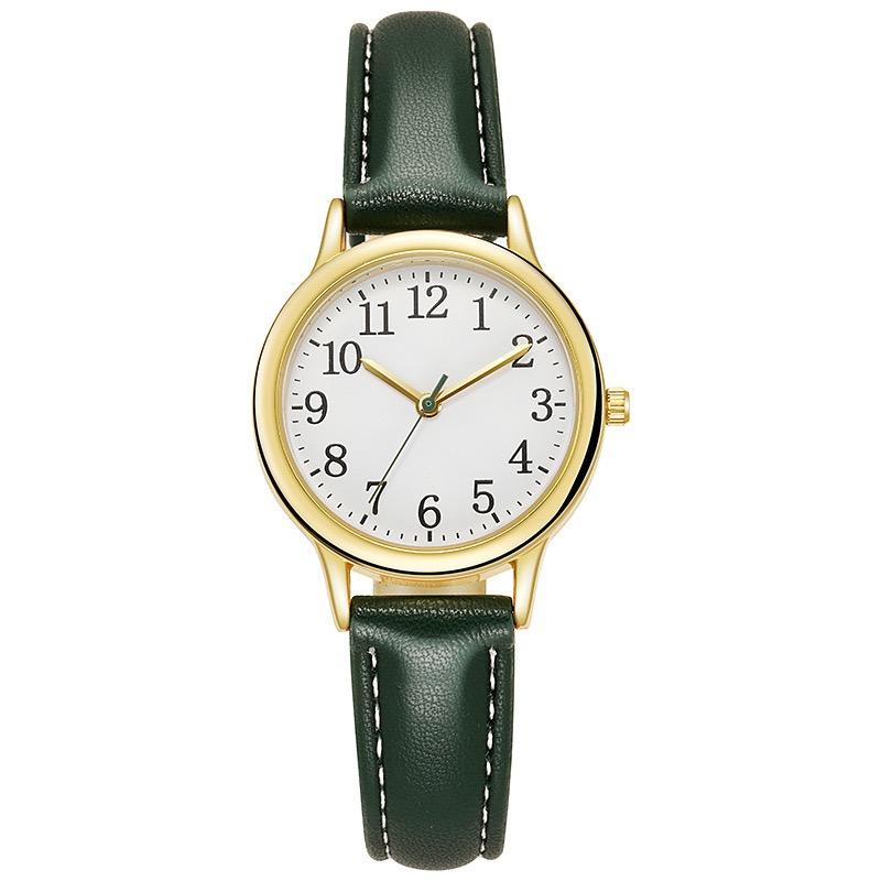 

Women Wrist Watch Quartz PU Strap Simple Elegant Style Casual Fashion Watch for Office Dating Party зелений