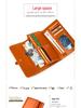 Women's Tri-Fold Genuine Leather Wallet: Large Capacity, Multiple Card Slots, Korean Style Coin Purse with Clasp.