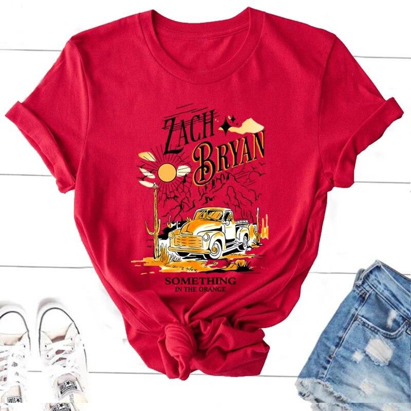 Zach Bryan Something In The Orange Tshirt Vintage Country Music T-Shirt Summer Cotton American Heartbreak Tees Unisex Tops Unisex