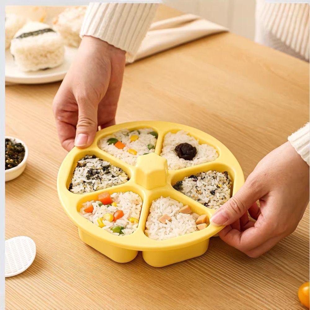 Perfect Shape PP Sushi Maker Box 6 In 1 Non-Stick Triangle Sushi Mold Onigiri Mold Japanese Cuisine