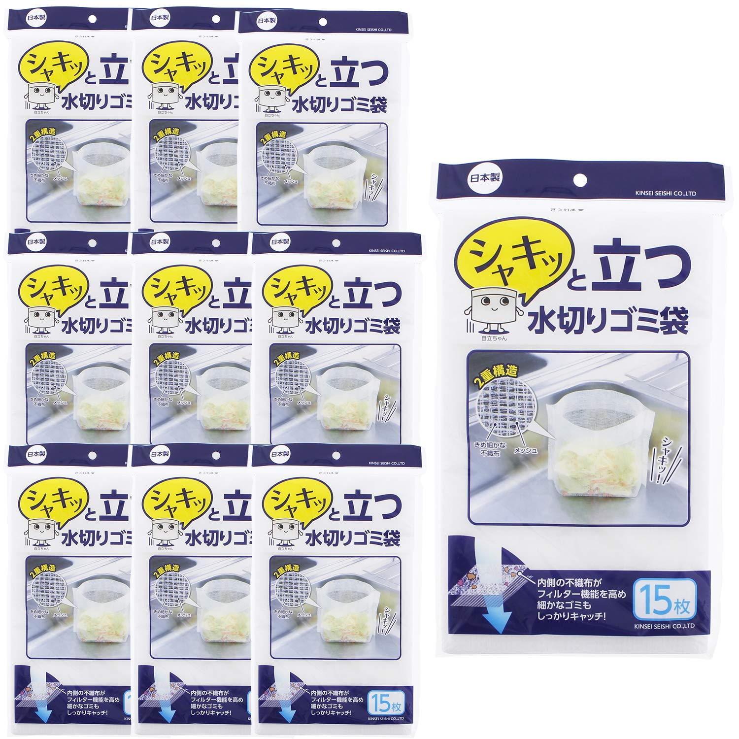 

Kinsei Бумага Слив Слив 26 x 15 Четкий Стоячий Слив Мусор Сделано в 15 Набор из 10 Корзина, Белый, Прибл.. см, Сумка, Япония, Штук, белый