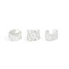 Heart Shaped Joint Rings Inlaid Pearls Women Jewelry Vintage Wide Ring Set  Party