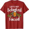 Oktoberfest Lets Get Schnitzel Faced Bavarian Cool Unisex T-Shirt