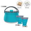 Silicone Folding Kettle, Camping Boiling Water Pot, Leak Proof Tea Coffee Cup and Mug, Heat Resistant Tableware for Outdoor