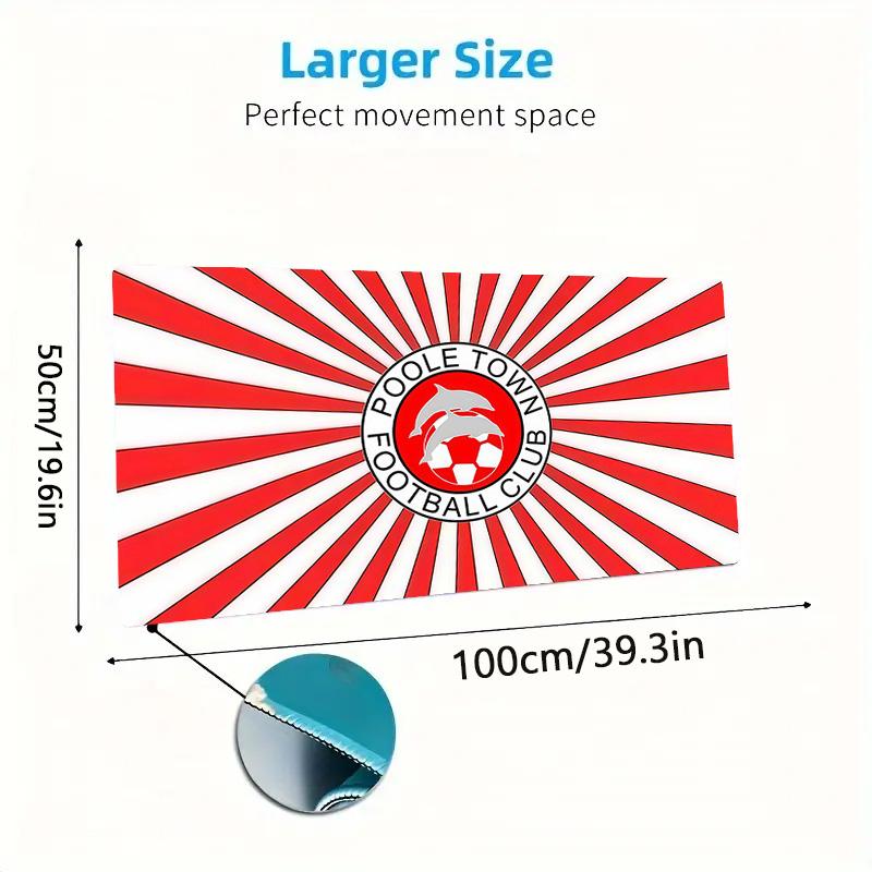 Poole Town Football Club Print  Cushion Non-slip Laptop Tablet Big Mousepad XXL Mat Mini PC Playmat With Lock Edge