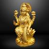 Goddess Lakshmi Laxmi Devi MATA Idol - 4.5 Inches Polystone Material Murti - Colour - Brass, Silver – Perfect Statue for Car Dashboard