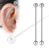 5Pc 16G/18G G23 Titanium Industrial Barbell Cartilage Earring Long Ear Stud Helix Tragus Piercing Retainer Body Zircon