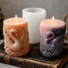 Silicone Cygnus Candle Mold Cylindrical Scented Candle Mould for Handmade Soap Candy Multipurpose Crafts Project