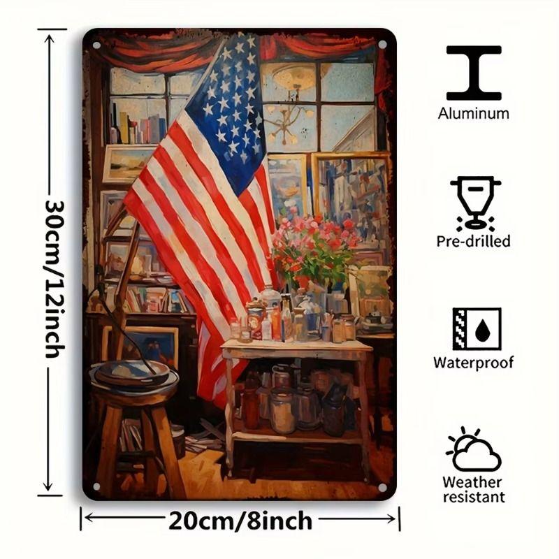 Metal Wall Decorative Paintings for Kitchen Farm Cafe Bar Interior