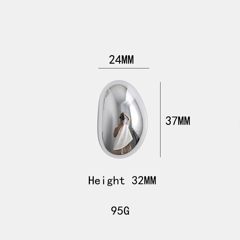 Furniture Silver Shiny Wardrobe Door Pulls Solid Brass Handles Shoe Cabinet Kitchen Drawer Irregular Pebble Small Handles Knobs