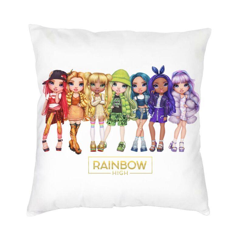 

Luxury Rainbow High Slumber Party Dolls Sofa Cushion Cover Polyester Throw Pillow Case Home Decorative Pillowcase 30x30cm