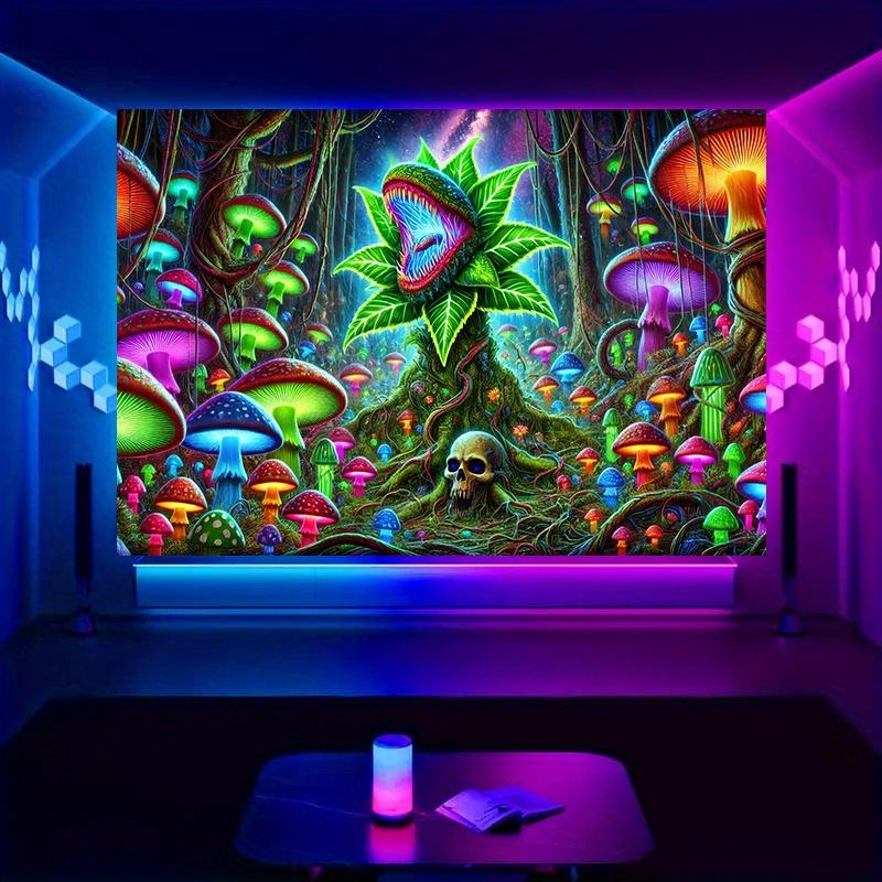 Cannibal Flower Tapestry Fantasy Forest Bohemian Living Room Music Festival Style Bedroom Theme Background Tapestry 100X70CM
