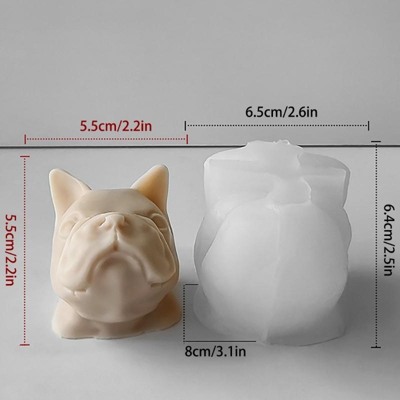 Dog Head Candle Mold DIY Aromatherapy Candles Casting Molds Handcrafted Epoxy Resin Ornaments for DIY Enthusiasts