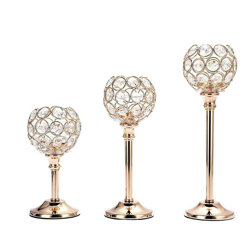 Creative Crystal Ball Candlestick Ornament - Party Wedding Candlelight Dinner Decorations