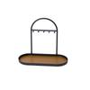 Wrought Iron PU Key Storage Rack Removable Decorative Entrance Key Holder Rust-proof Durable Jewelry Shelf Sundries