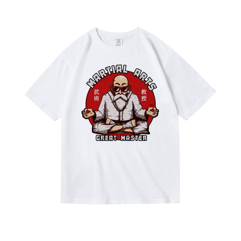 T-shirt Dragon Ball Maestro Muten Arti Marziali Grande Maestro Unisex Cotone Casual Manica Corta Uso Quotidiano Grafica Vintage Top
