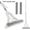 Floor Roller Mop PVA Sponge Floor Squeeze Mop Super Absorbent Sponge Roller Mop Wet and Dry Use Self Wringing Sponge Mop Home