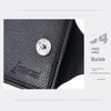Solid Color Two Fold Purse Waterproof Card Wallet Business Male Zipper Coin Pocket  Daily Use