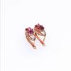 Purple Gold Color Gold Fashion Personality Temperament Rose Gold Plated Inlaid Smoke Zircon Pendant Collarbone Chain
