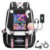 K-pop Demon Hunter Girl Group Backpack with Pompom - School and Campus Edition