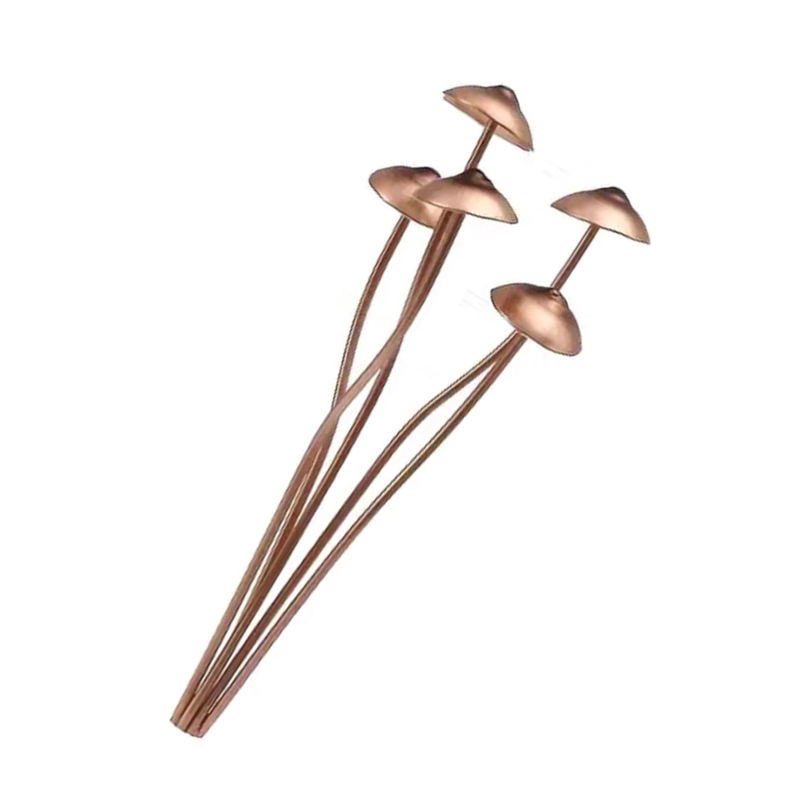Antique Looks Rusty Iron Mushroom Stake Ground Stake Ornament For Outdoor Garden Decoration Landscape Accessory 1