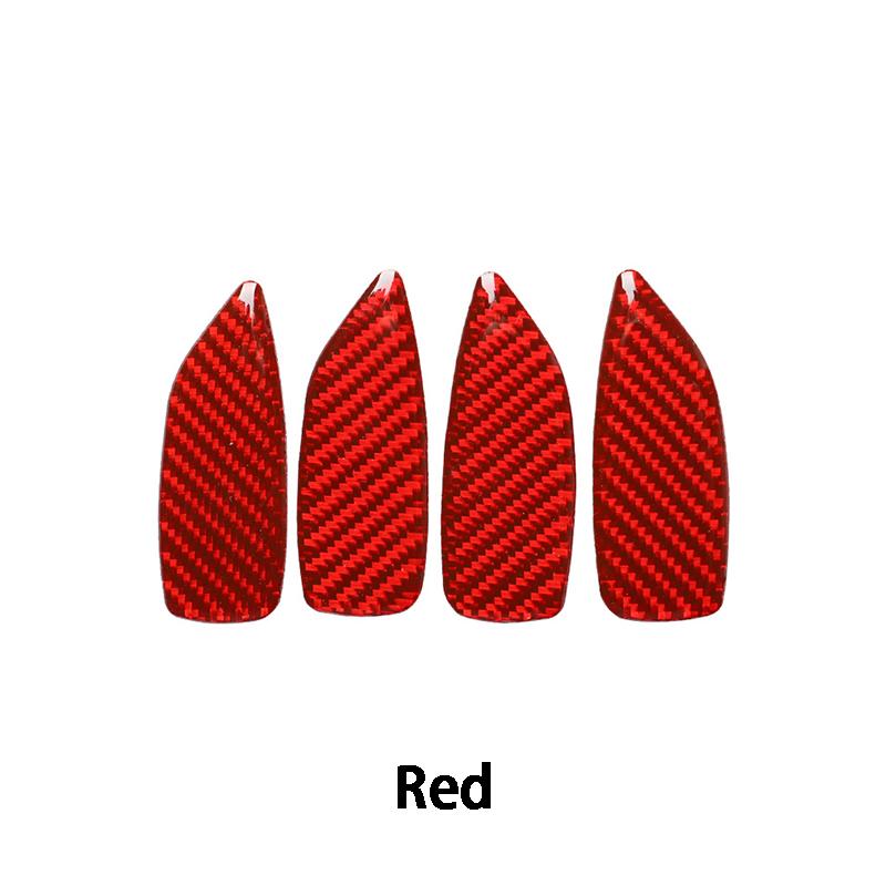 

4 шт., наклейки из углеродного волокна для внутренней отделки чаши автомобиля, Стайлинг автомобиля для BMW 3 серии E46 1998-2004, модификация интерьера красный