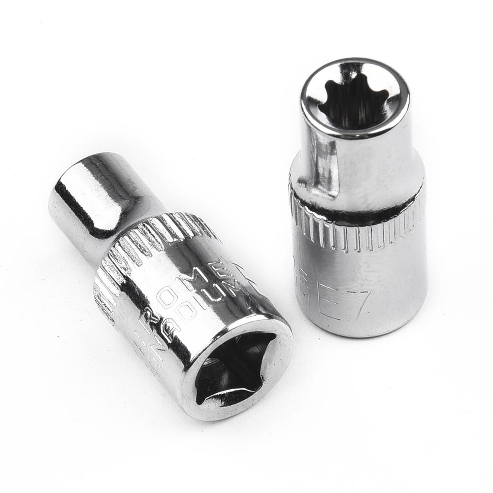 Steel Drive Sockets E4 E5 E6 E7 E8 E10 Supplies 6pcs Torx Star Hand Tools