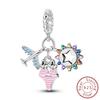 copper Charm Bead Charms Love Bees Butterfly Pink Gemstone Bead Charms Compatible With Authentic Bracelets Do It Yourself Women Fine Jewellery Gift