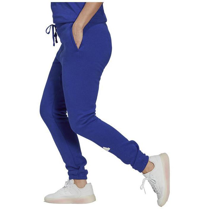 adidas Spodnie damskie Joggers z nadrukiem z elastycznym pasem i sznurkiem, niebieskie HM2864