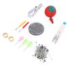 Sewing Pin Cushion Kit Cute Tomato Pin Cushion Glass Ball Head Pins Self Threading Needles Sewing Tool Set