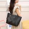Women's Wavy Quilted Embroidered Tote Bag Set – 2024 Single Shoulder Large Bag