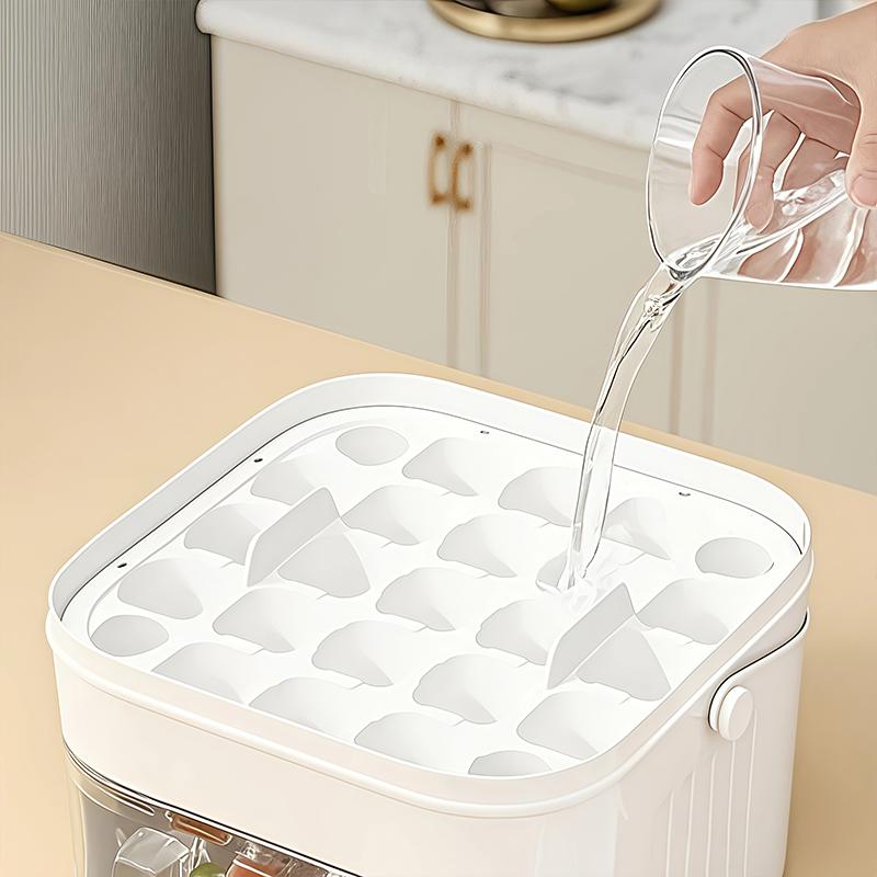 1 Double-layer Ice Cube Mold, Large-capacity Press-type Manual Refrigerator Ice Box, Quick Freezing In the Refrigerator