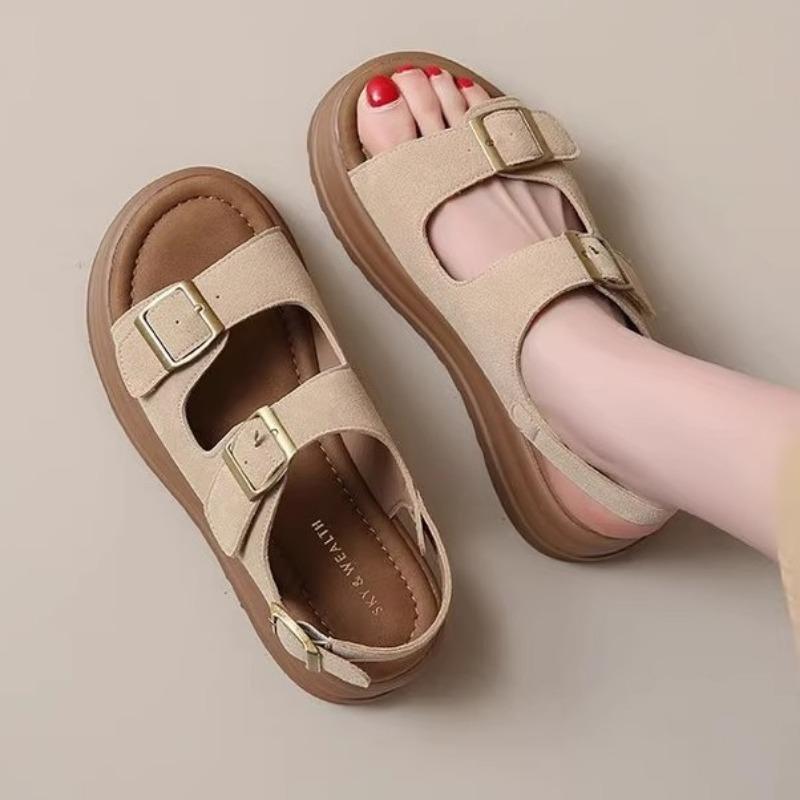 New Thick-soled Beach Shoes Versatile Velcro Sports Sandals