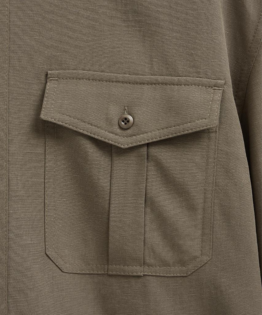 LMOOD Rain Tencel Shirt Khaki Brown