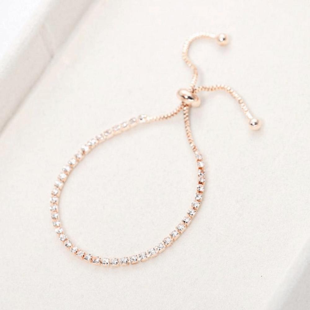 Adjustable Multicolor CZ Bracelet Glitter String Claw Chain Bracelet  Women's Jewelry